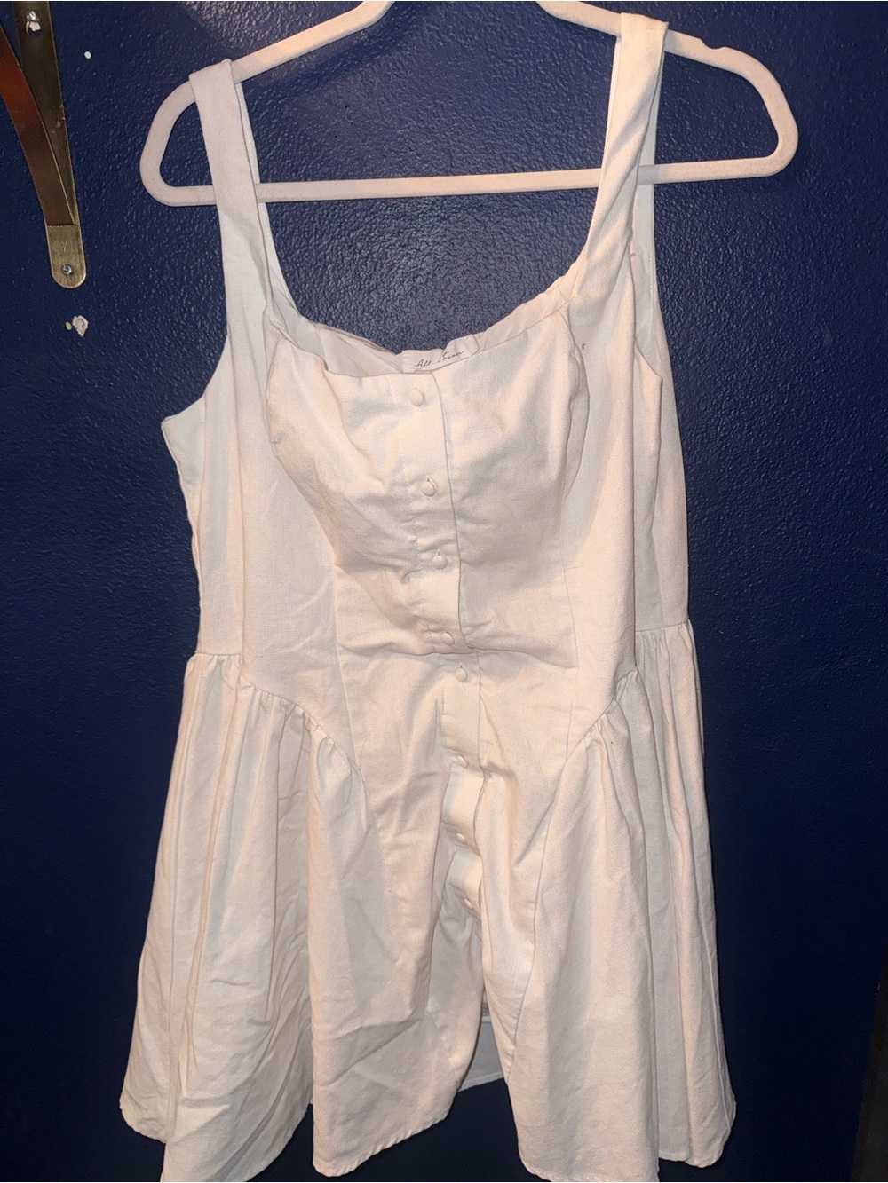 All in Favor Linen Mini Dress